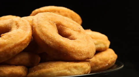 Pile of a doughnuts, Rotation Stock Footage 50593151