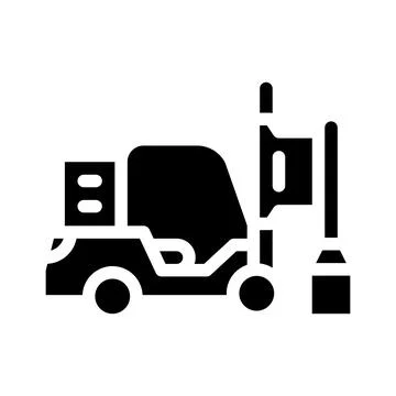 Pile driver glyph icon vector isolated illustration Illustrazione stock