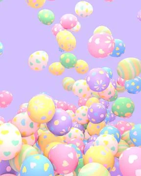 Pile of easter eggs Stock Illustration