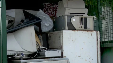 A pile of electronic waste. Stock Footage 234140115