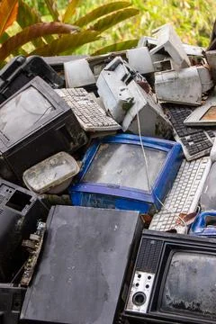 Pile of electronic waste Stock Photos