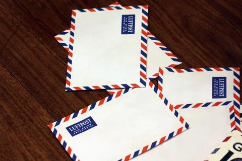 Pile of envelopes Stock Photos