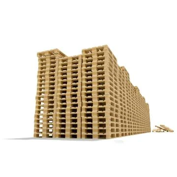 Pile of Euro pallets Stock Illustration