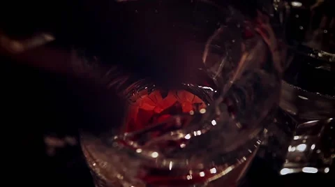Pile falling in glass in slow motion Stock Footage 67862491