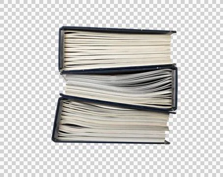 Pile of file binder with a lot of documents Stock Photos