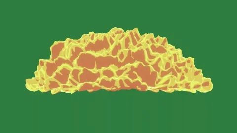 A pile of fire on green background and screen with it green screen animated Video stock 335130333