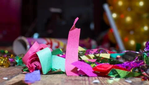 A pile of fired confetti Stock Photos