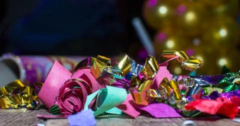 A pile of fired confetti Stock Photos