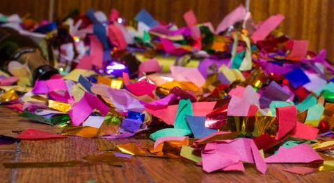 A pile of fired confetti Stock Photos