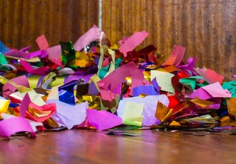 A pile of fired confetti Stock Photos
