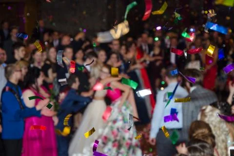 A pile of fired confetti Stock Photos