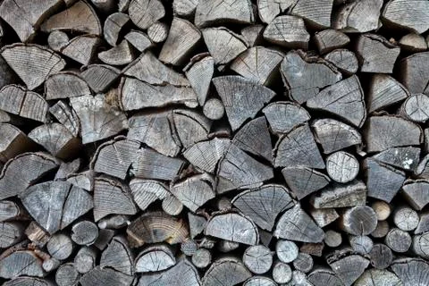 Pile of firewood for background Stock Photos