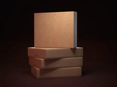 Pile of flat cardboard boxes Illustrazione stock