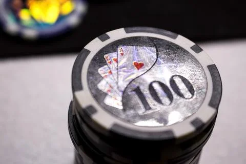 Pile of game chips Stock Photos