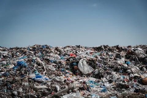 Pile of garbage. City dump Stock Photos