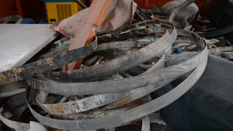 A pile of garbage was dumped in nature reserve Stock Footage 146219461