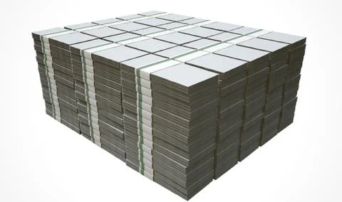 Pile generic blank bank notes イラスト素材