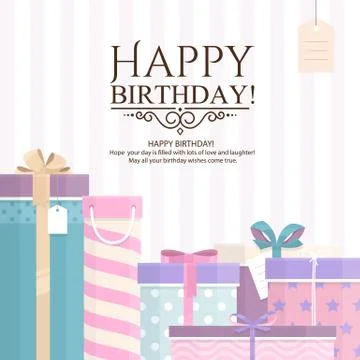 Pile of gift boxes for your birthday or christmas. Stock Illustration