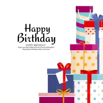 Pile of gift boxes for your birthday or christmas. Stock Illustration