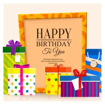 Pile of gift boxes for your birthday or christmas. Stock Illustration