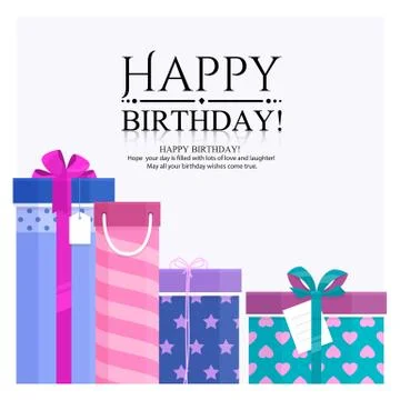 Pile of gift boxes for your birthday or christmas. Stock Illustration