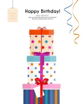 Pile of gift boxes for your birthday or christmas. Stock Illustration