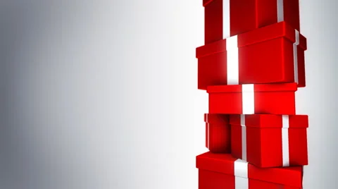 Pile of Gifts Red (Loop) Video stock 6385786