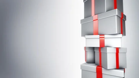 Pile of Gifts White (Loop) Video stock 5903356