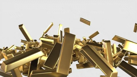A pile of gold bars. Stock Footage 328222292