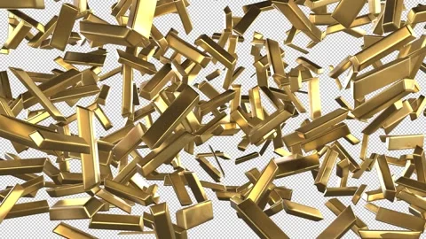 A pile of gold bars. Vídeo Stock 328257975