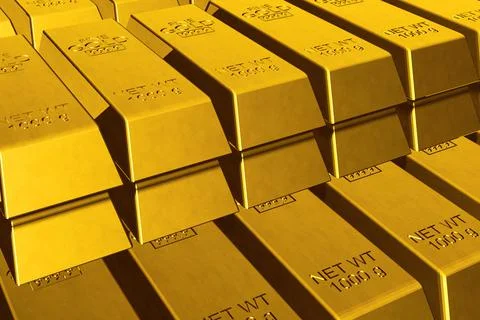 A pile of gold bars Stock Illustration