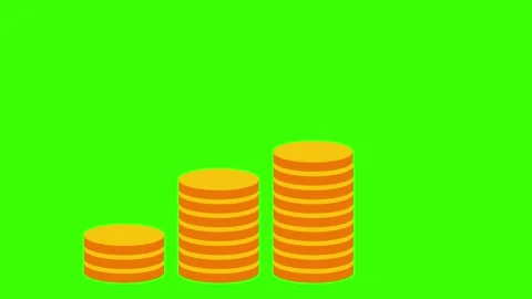 A Pile of Gold Coins Representing Increase in Sale Stock Footage 155884127