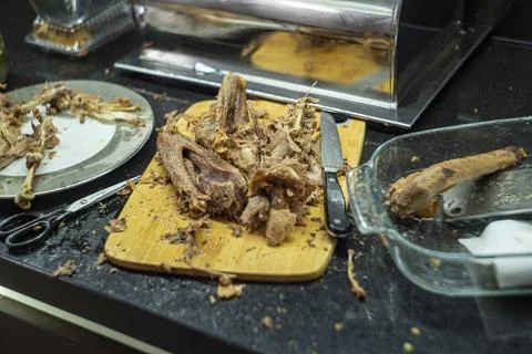 Pile of goose bones Stockfoto's