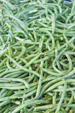 Pile of green beans Stock Photos