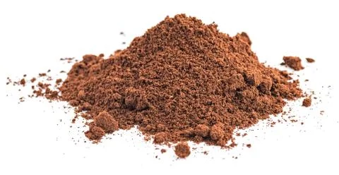 Pile of ground coffee isolated Stock Photos