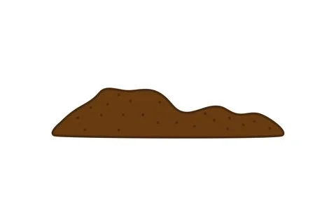 Pile of ground. Nature element vector illustration. Stock Illustration