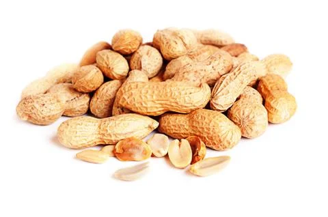 Pile of groundnuts 스톡 사진