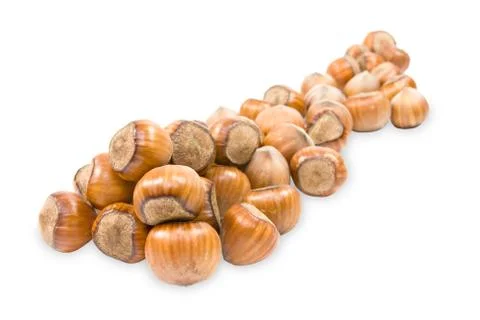 Pile of hazelnuts Stock Photos