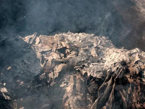A pile of hot ashes Stock Photos