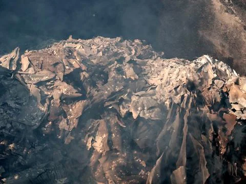 A pile of hot ashes Stock Photos
