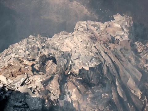 A pile of hot ashes Stock Photos