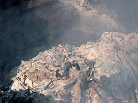 A pile of hot ashes Stock Photos
