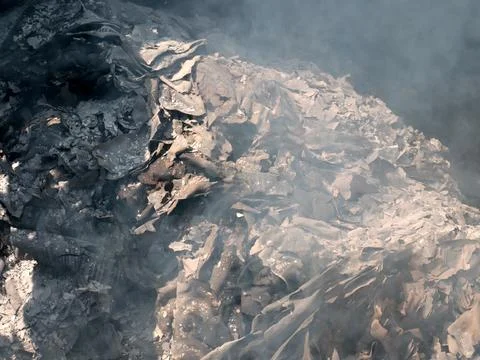 A pile of hot ashes Stock Photos