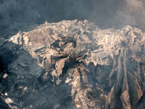 A pile of hot ashes Stock Photos