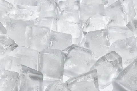 Pile of ice cubes on white background Foto stock