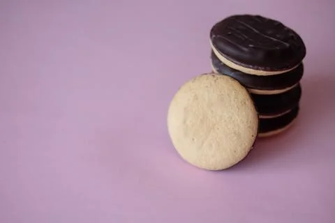 A pile of Jaffa cakes Stock Photos