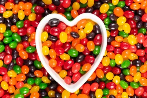 Pile of Jelly Beans Candy Stock Photos