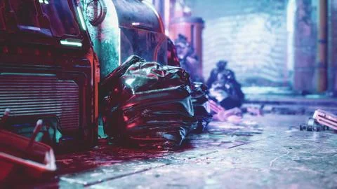 Pile of Junk by Building Ilustración de archivo