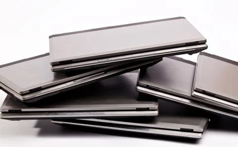 Pile of laptops Stock Photos