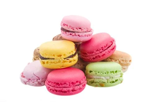 Pile   of macaroons Stock Photos